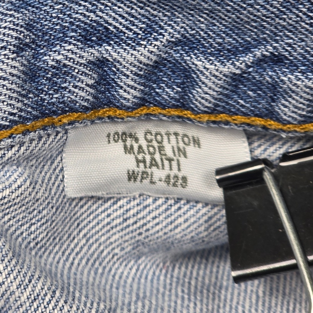 Levi Strauss Co Mens Jeans 501 Button Fly Blue Light Wash Y2K Distressed 38x32 - Picture 14 of 14